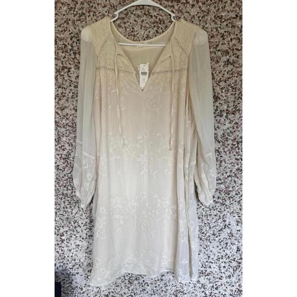 Tiny by Anthropologie Ivory Embroidered Dress – NWT Size M - Picture 1 of 5